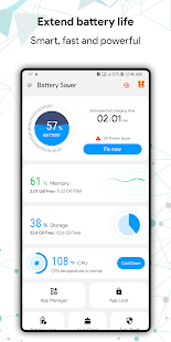 Green Battery Saver Super Cleaner App Lock 1.0.39 screenshots 1