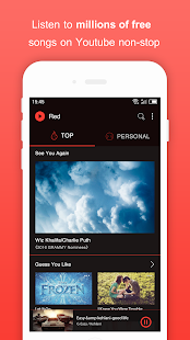 Music for Youtube Player Red 1.82 screenshots 1