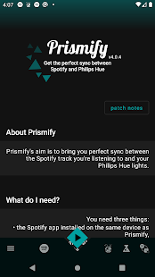 Prismify – perfect sync for Philips Hue amp Spotify 4.0.7 screenshots 1