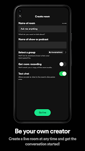 Spotify Greenroom Talk live Varies with device screenshots 5