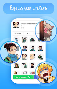 Anime Stickers for WhatsApp-Anime Memes WAStickers 26.0 screenshots 1